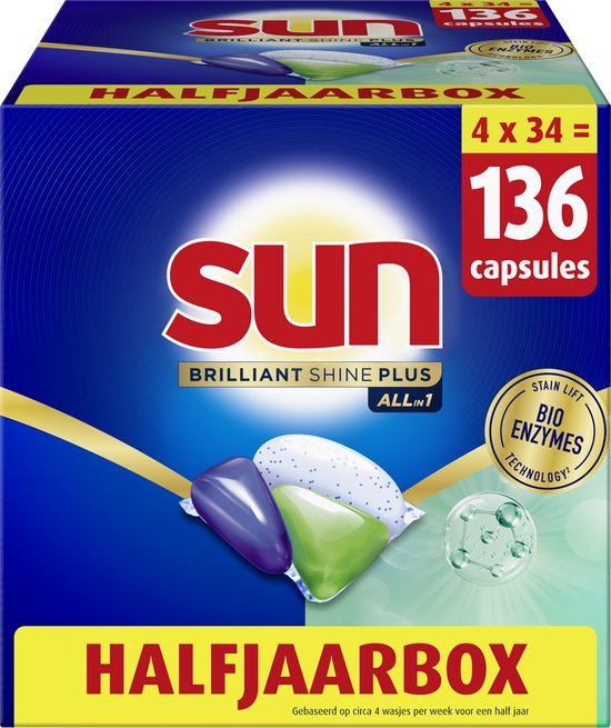 Sun Brilliant Shine Plus All-in 1 vaatwastabletten