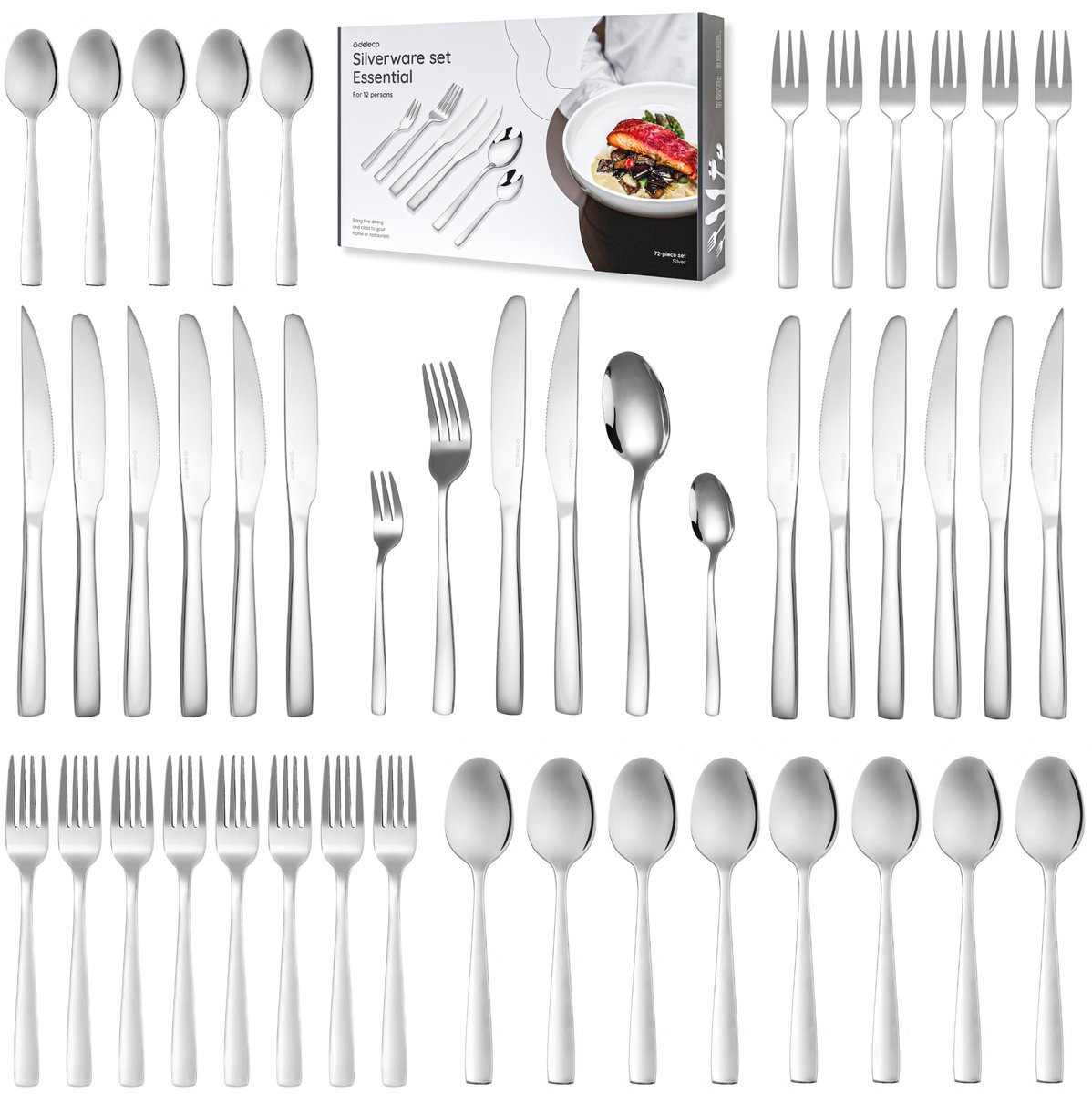 Deleca 12-persoons Essential bestekset