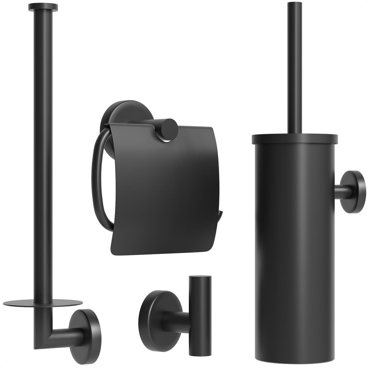 Avalo Toiletaccessoireset 4-delig toiletborstel