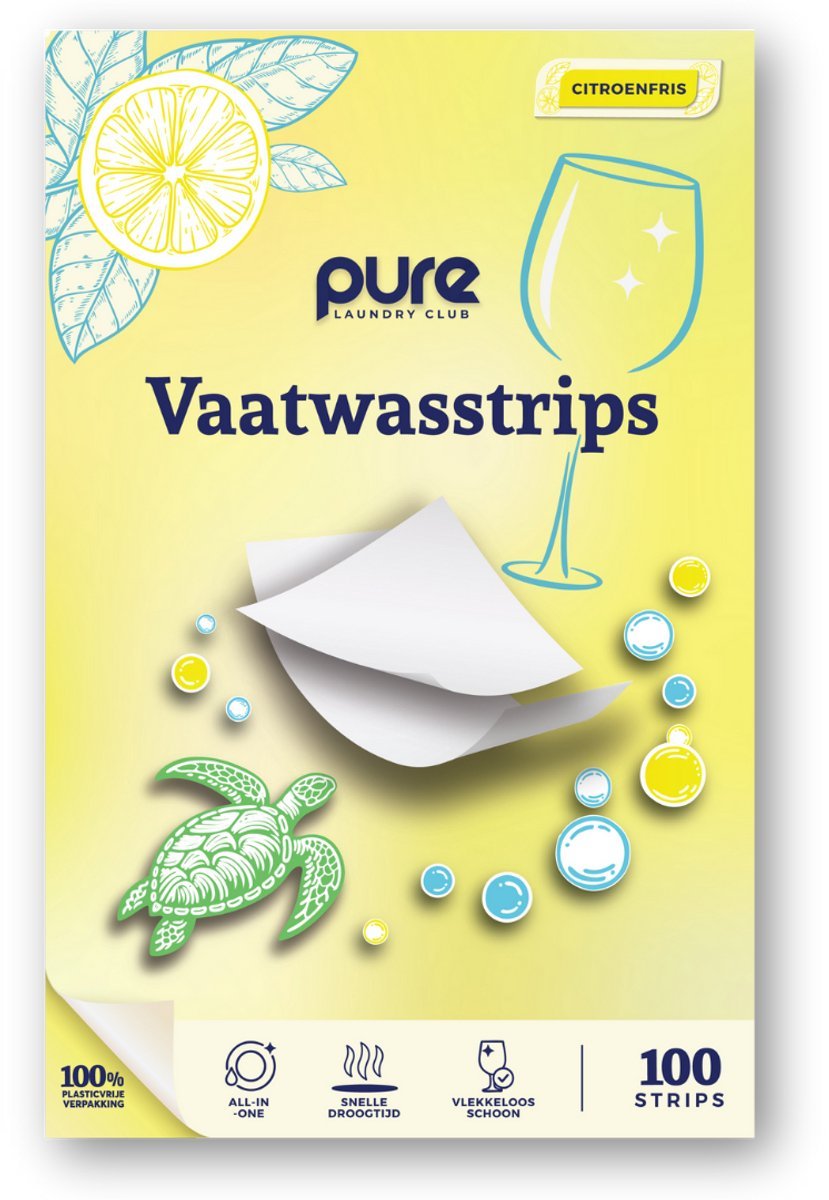 Pure Laundry Club 100 strips vaatwasstrips