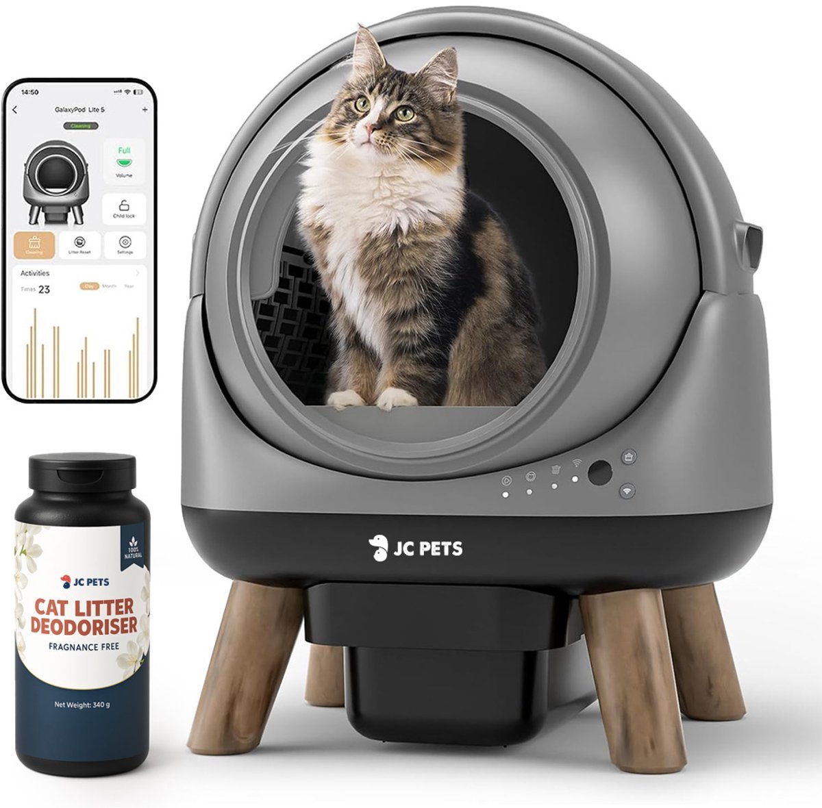 JC Pets XXL automatische-kattenbak