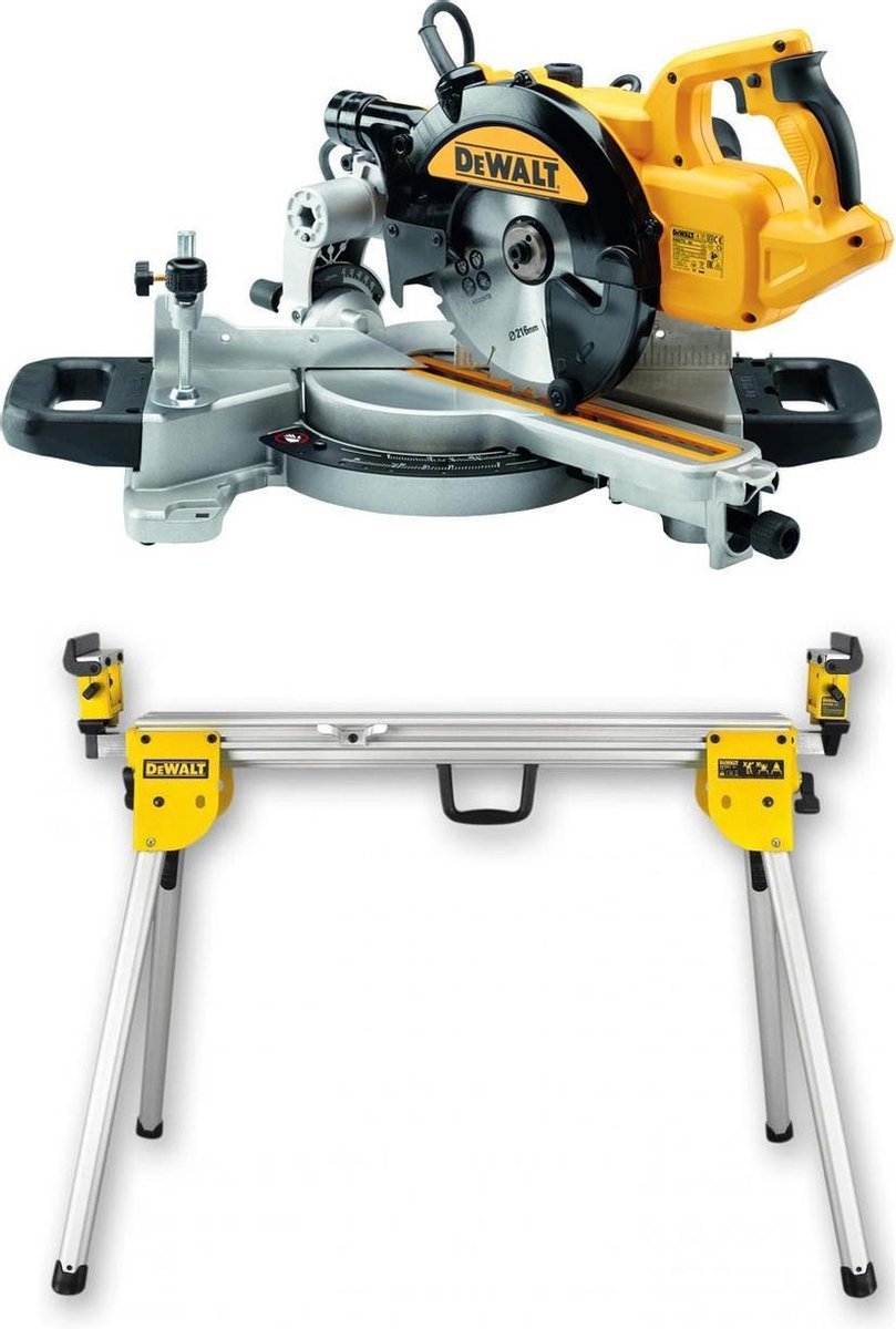 DeWalt DWS774SET met onderstel afkortzaag