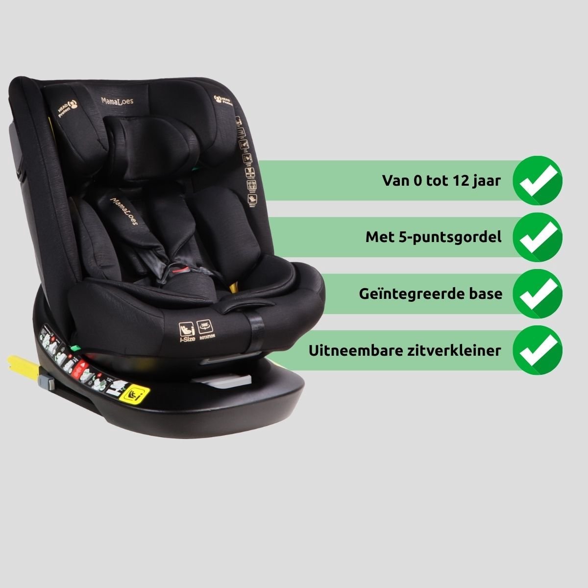 MamaLoes Meegroeistoel autostoel