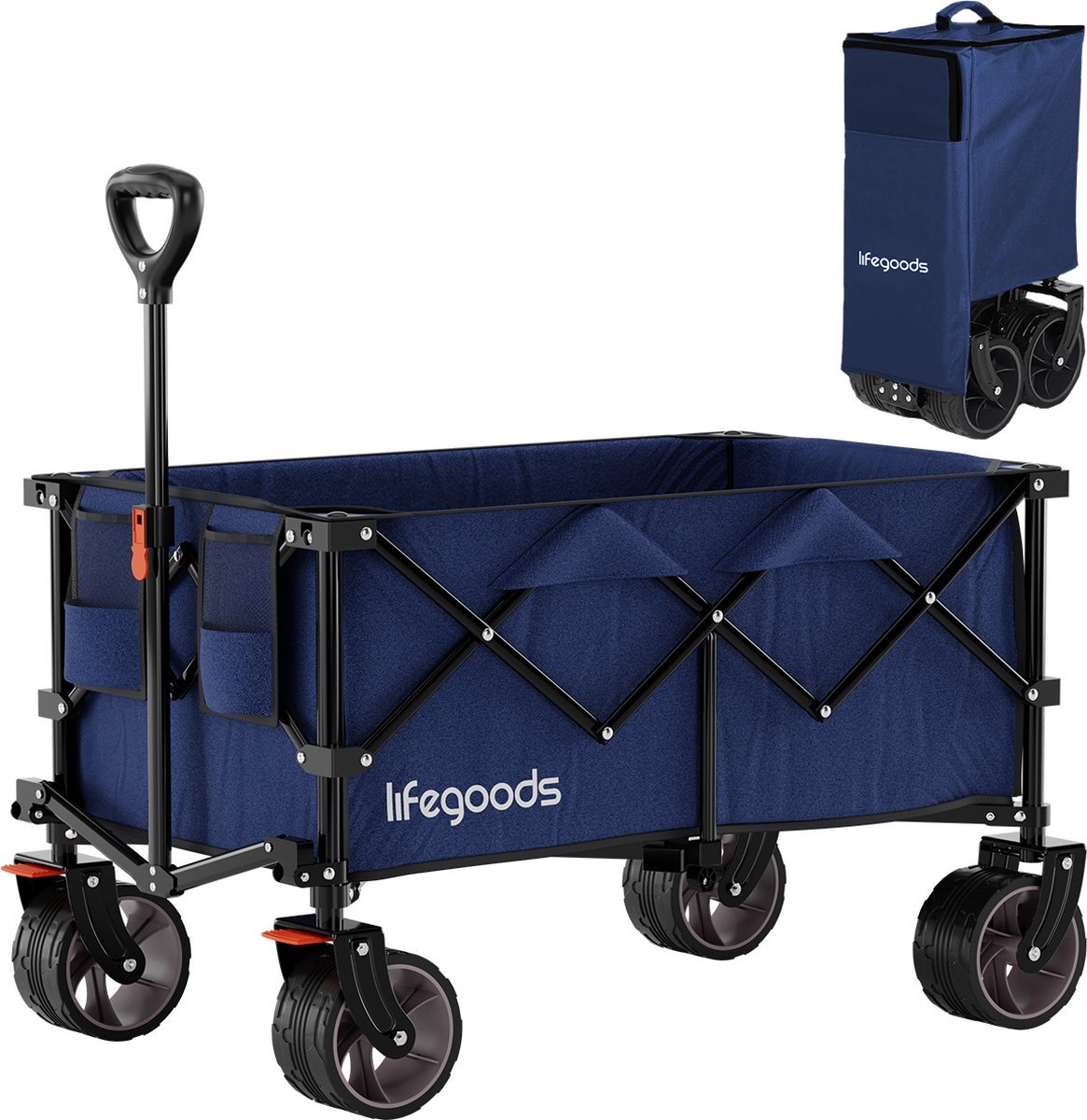 LifeGoods Foldable Wagon XL 200L bolderkar