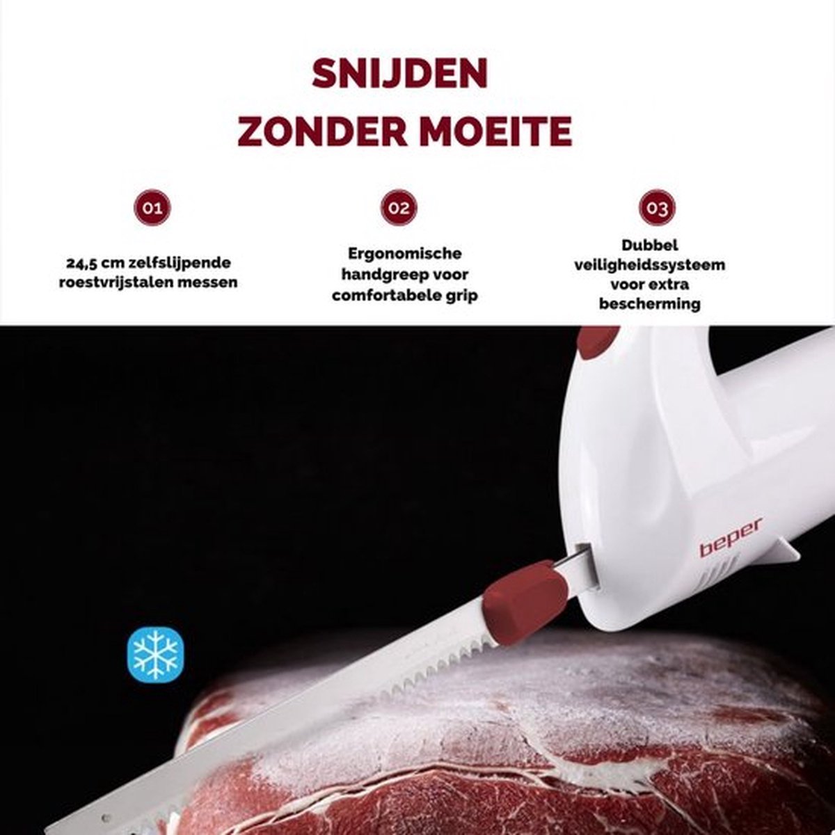 Beper Elektrisch Mes elektrisch-broodmes