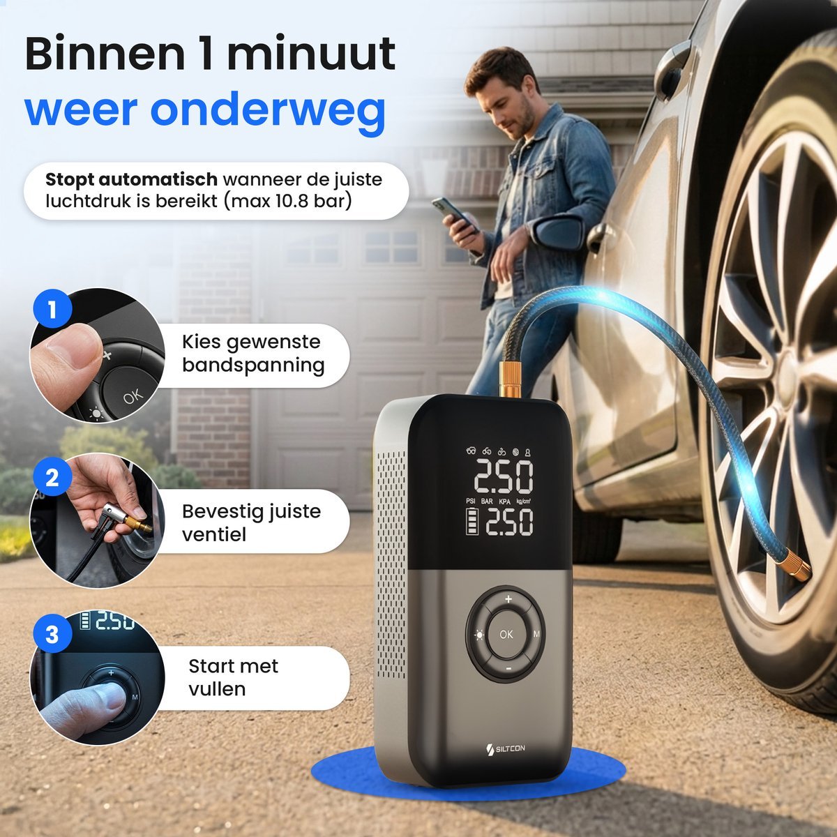 Siltcon Elektrische Fietspomp
