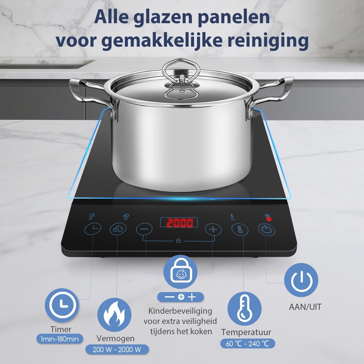 Aigostar Inductie Kookplaat inductie-kookplaat