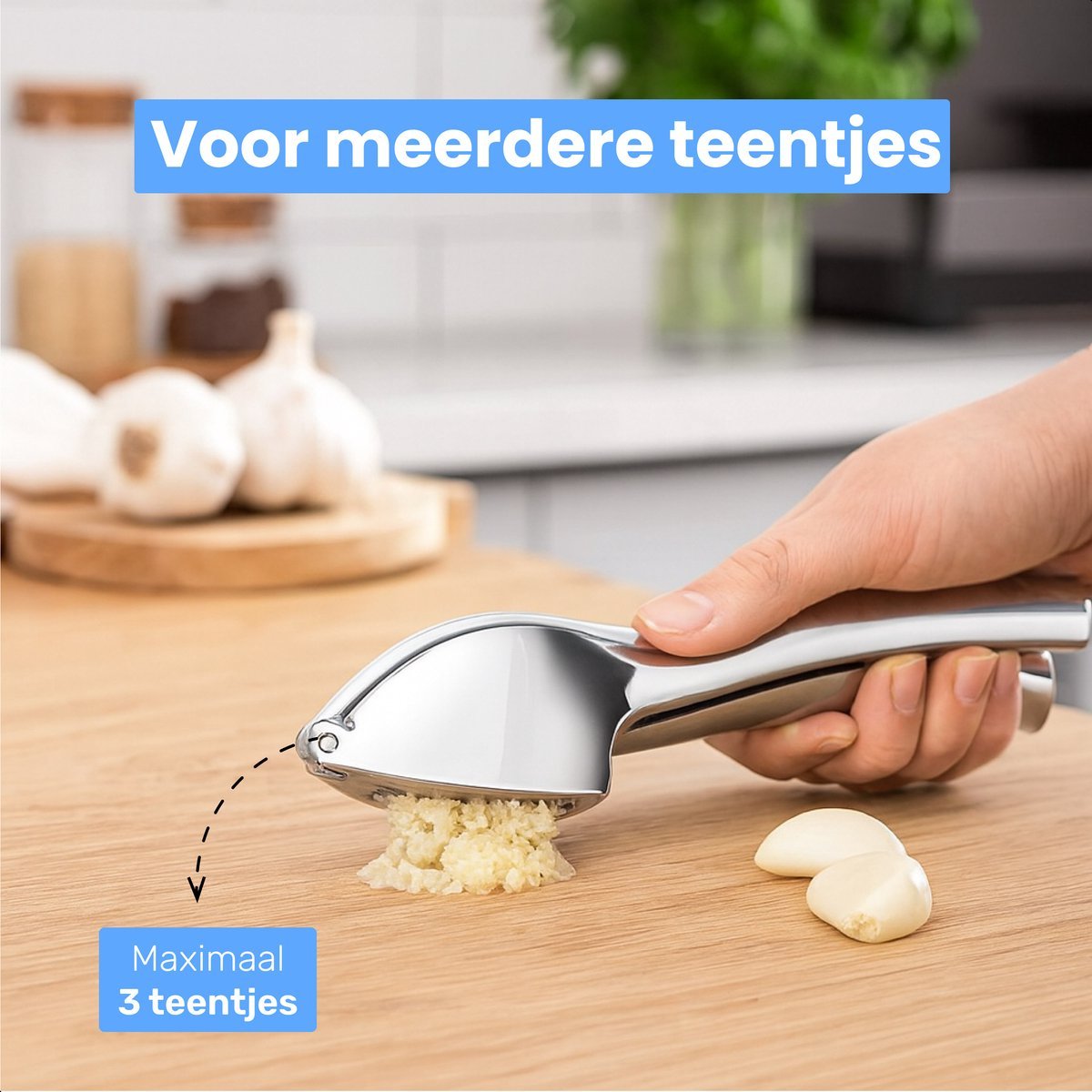 Luft Professionele Knoflookpers RVS