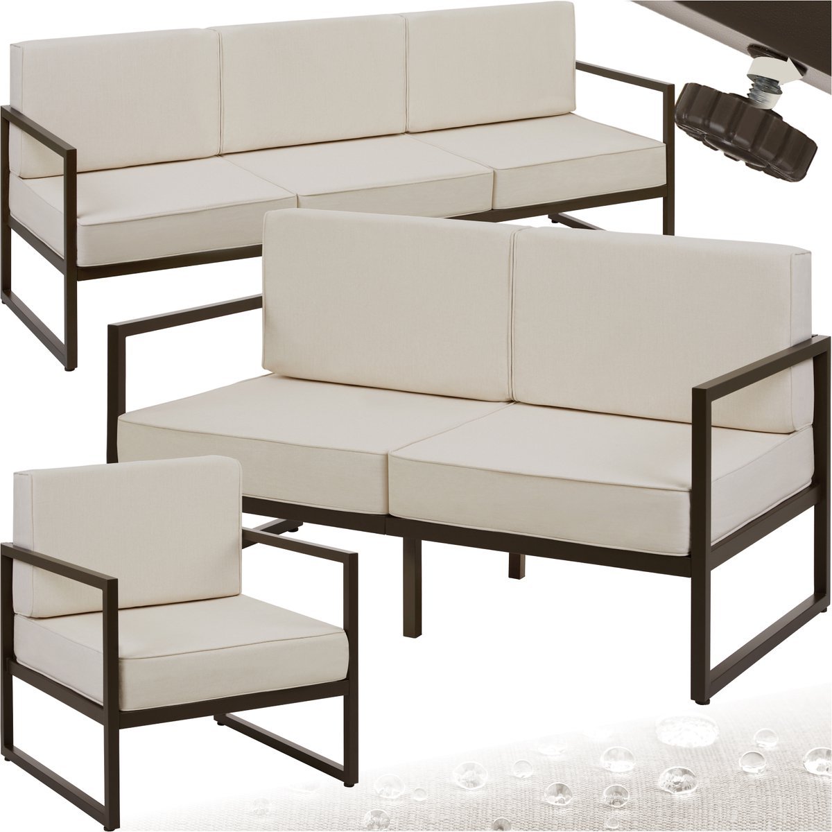 tectake Comosa 6-persoons loungeset