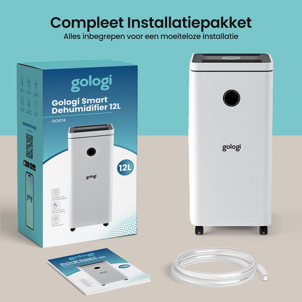 Gologi Luchtontvochtiger met App 12L