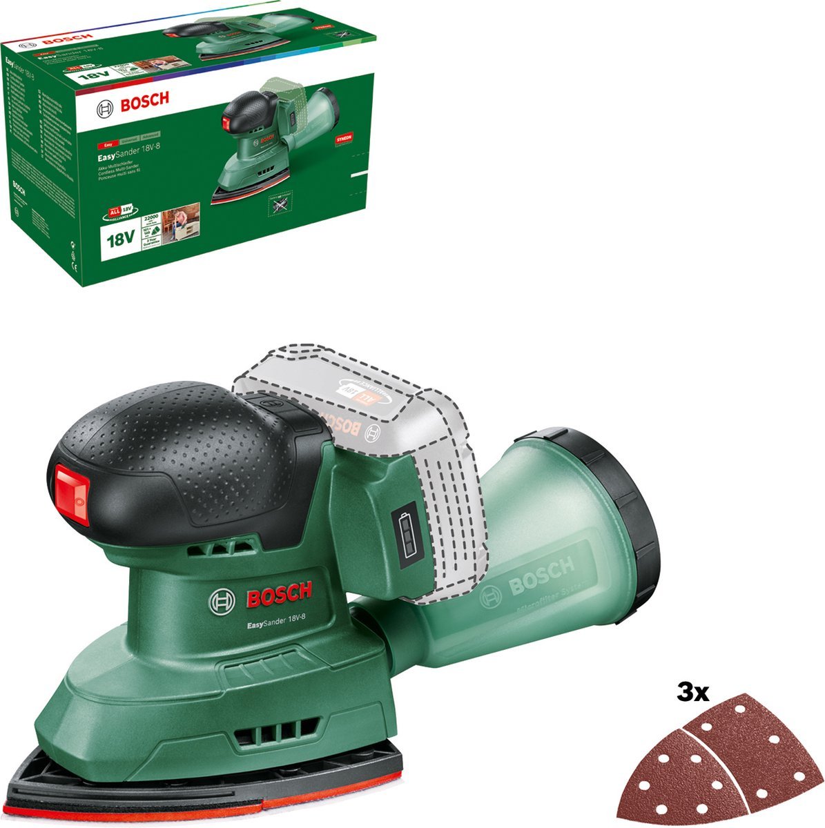 Bosch EasySander 18V-8 schuurmachine-voor-kozijnen