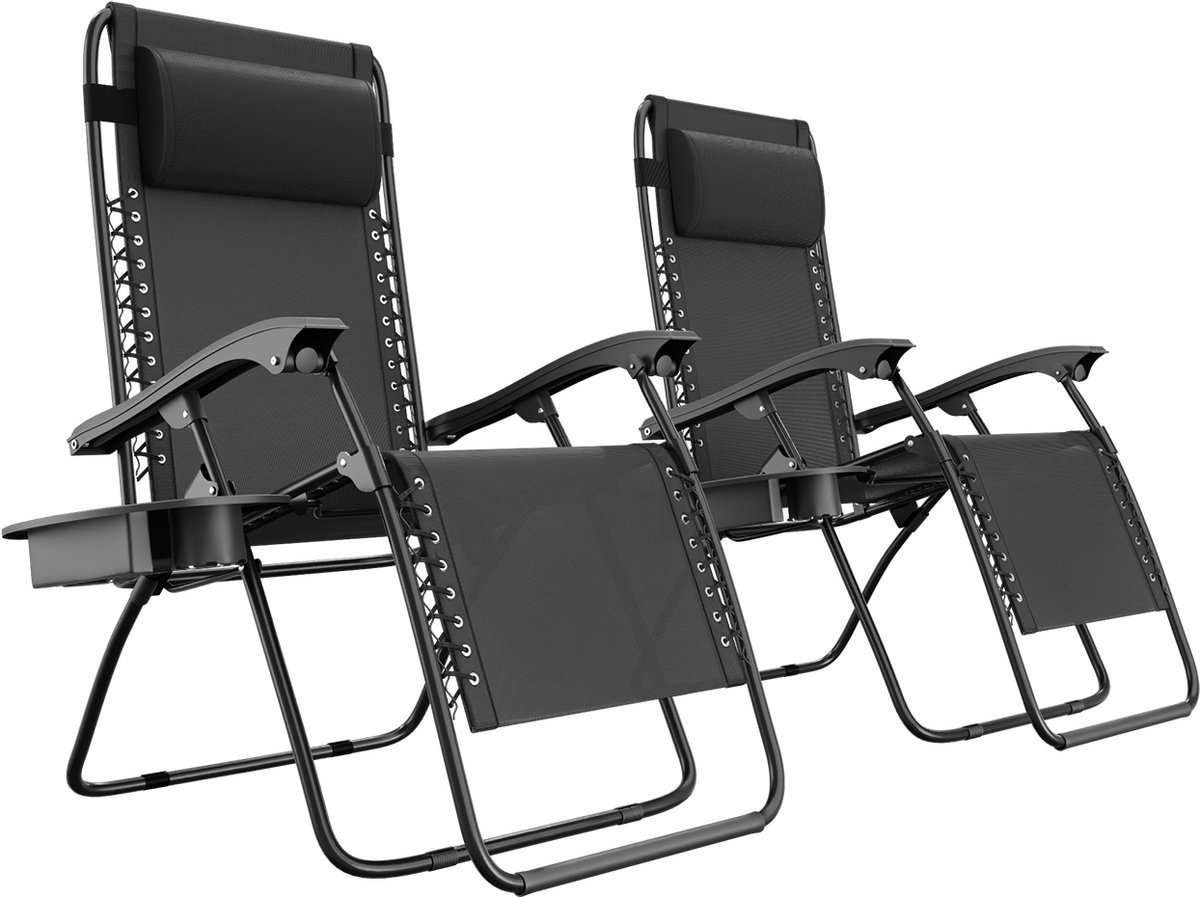 LifeGoods Opvouwbare Tuinstoelen (set van 2)