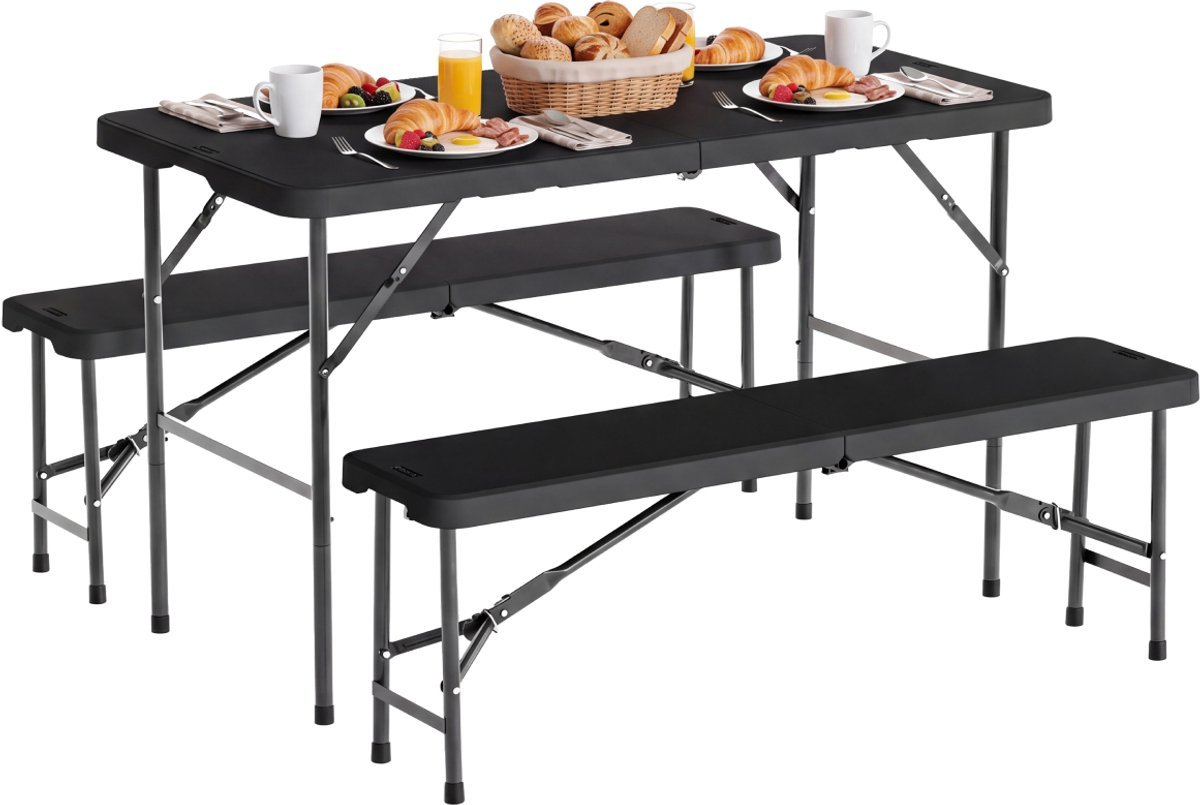 LifeGoods Picknickset 124 cm tuintafel