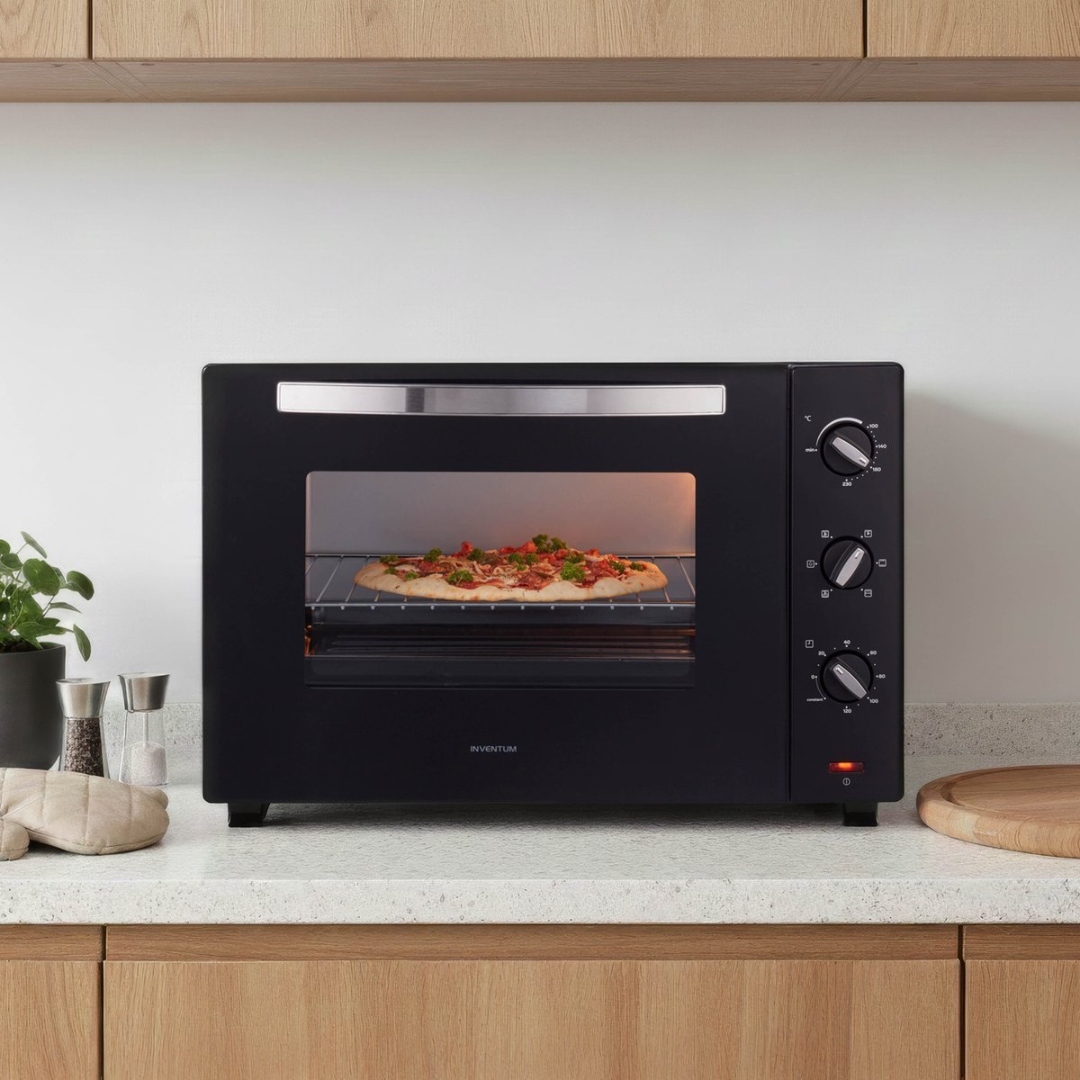 Inventum OV607B Heteluchtoven 60L vrijstaande-oven