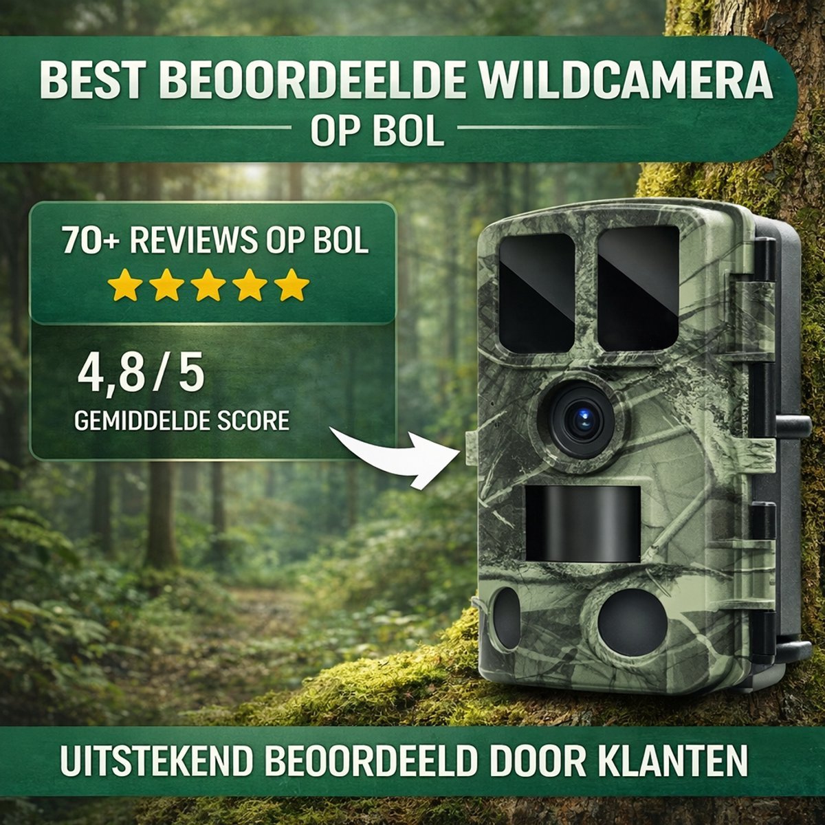 Berrot Wildcamera 4K Gebruiksklaar