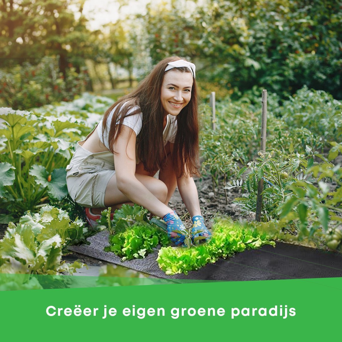 YUGN Anti Worteldoek 20 m² + 60 Gronddoekpennen