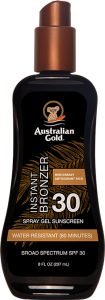 Australian Gold SPF30 Spray Gel met Bronzer zonnebrand