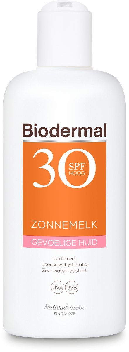 Biodermal Zonnemelk Gevoelige Huid SPF30 zonnebrand