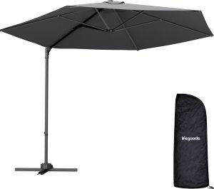 LifeGoods Zweefparasol One-Push