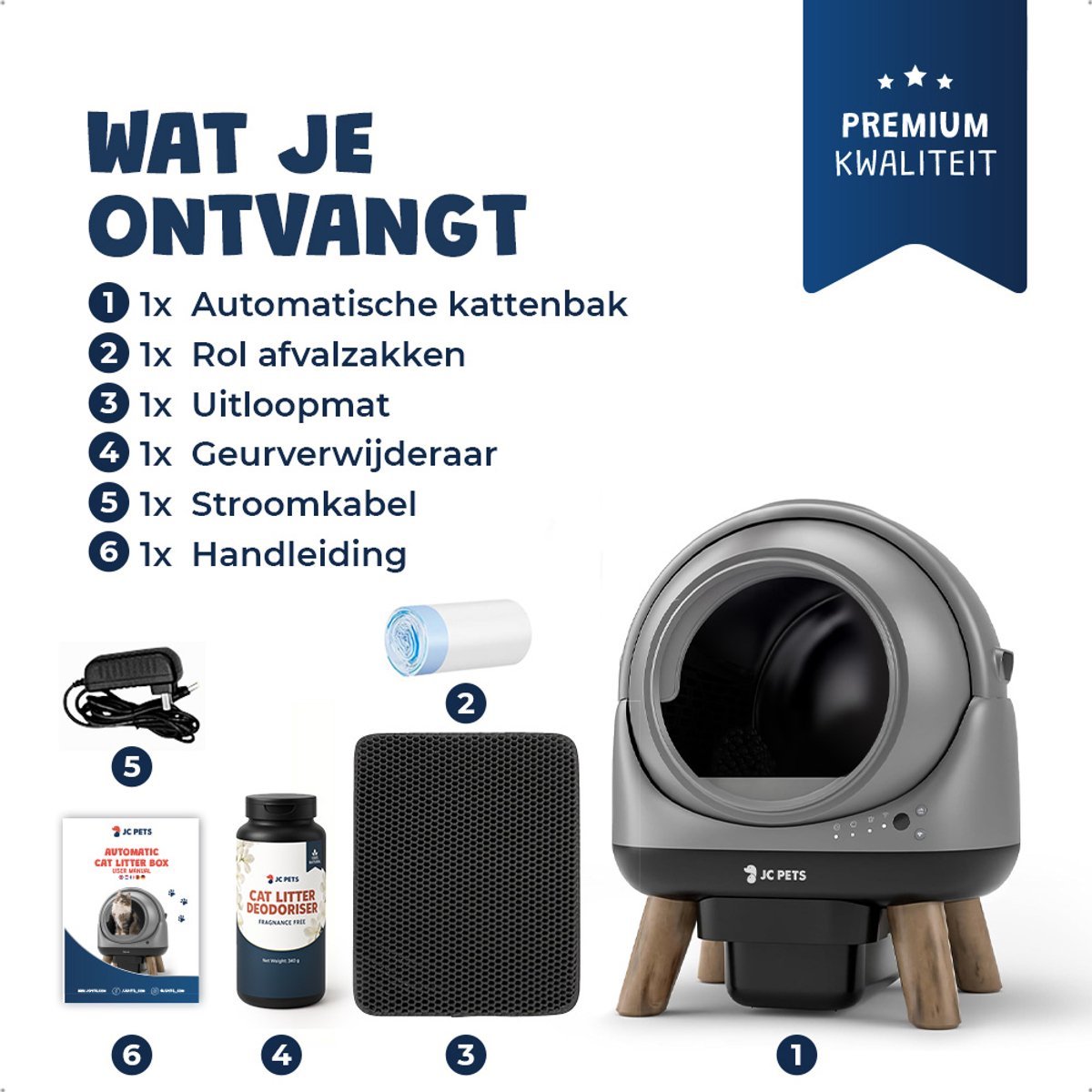 JC Pets Automatische Kattenbak
