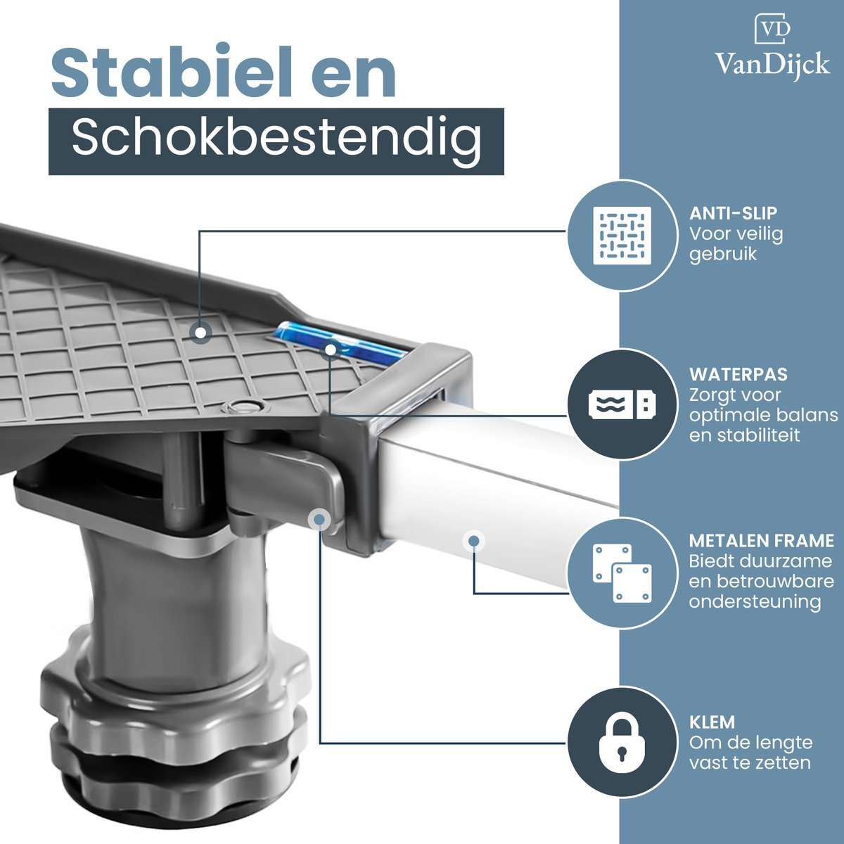 VanDijck Verhoger met Poten wasmachine-verhoger