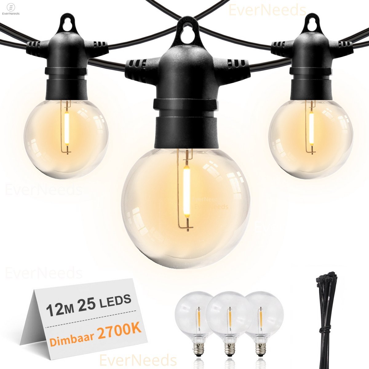 EverNeeds G50 Prikkabel 12m lichtsnoer-buiten