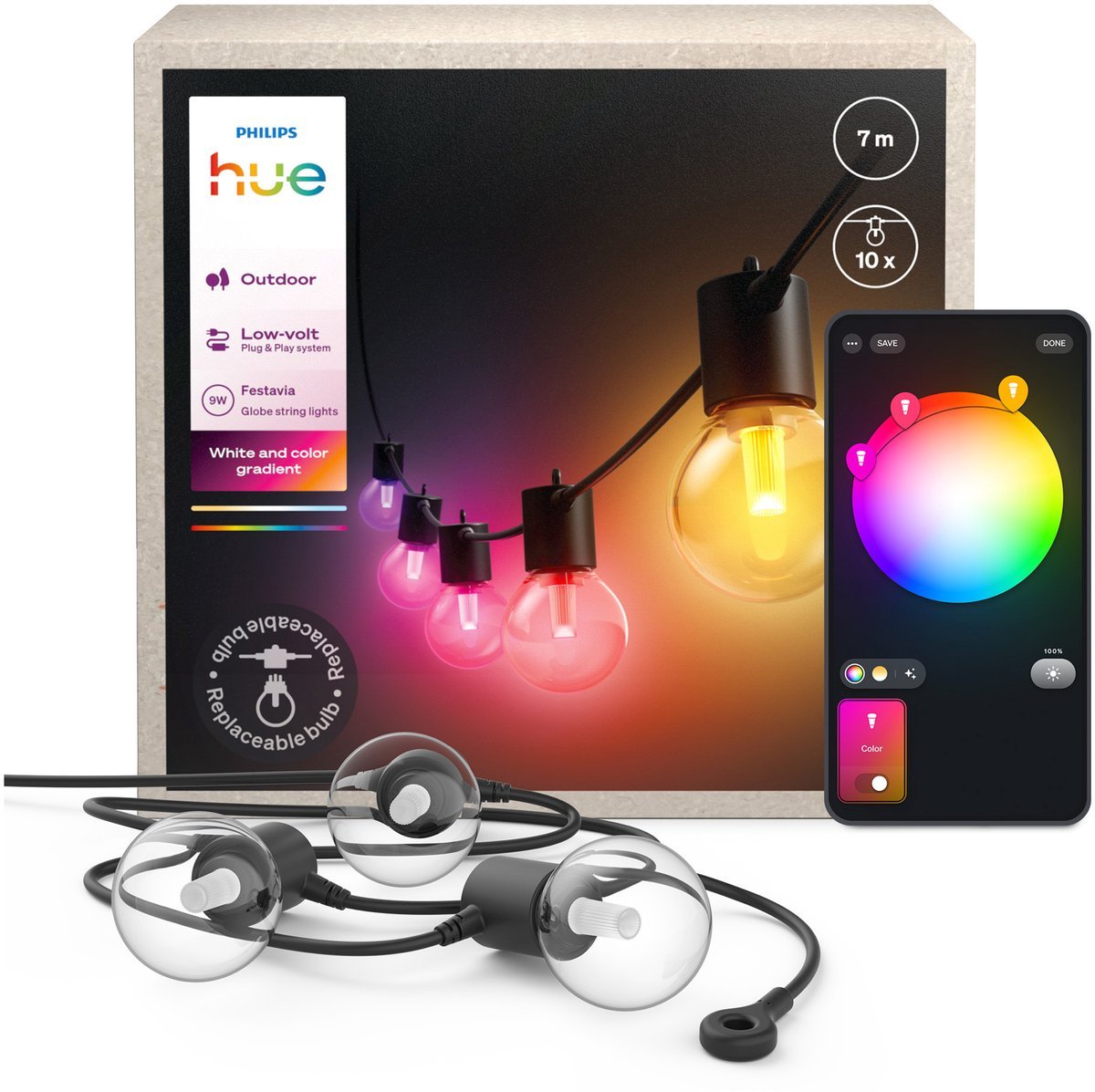 Philips Hue Festavia Outdoor 7m lichtsnoer-buiten