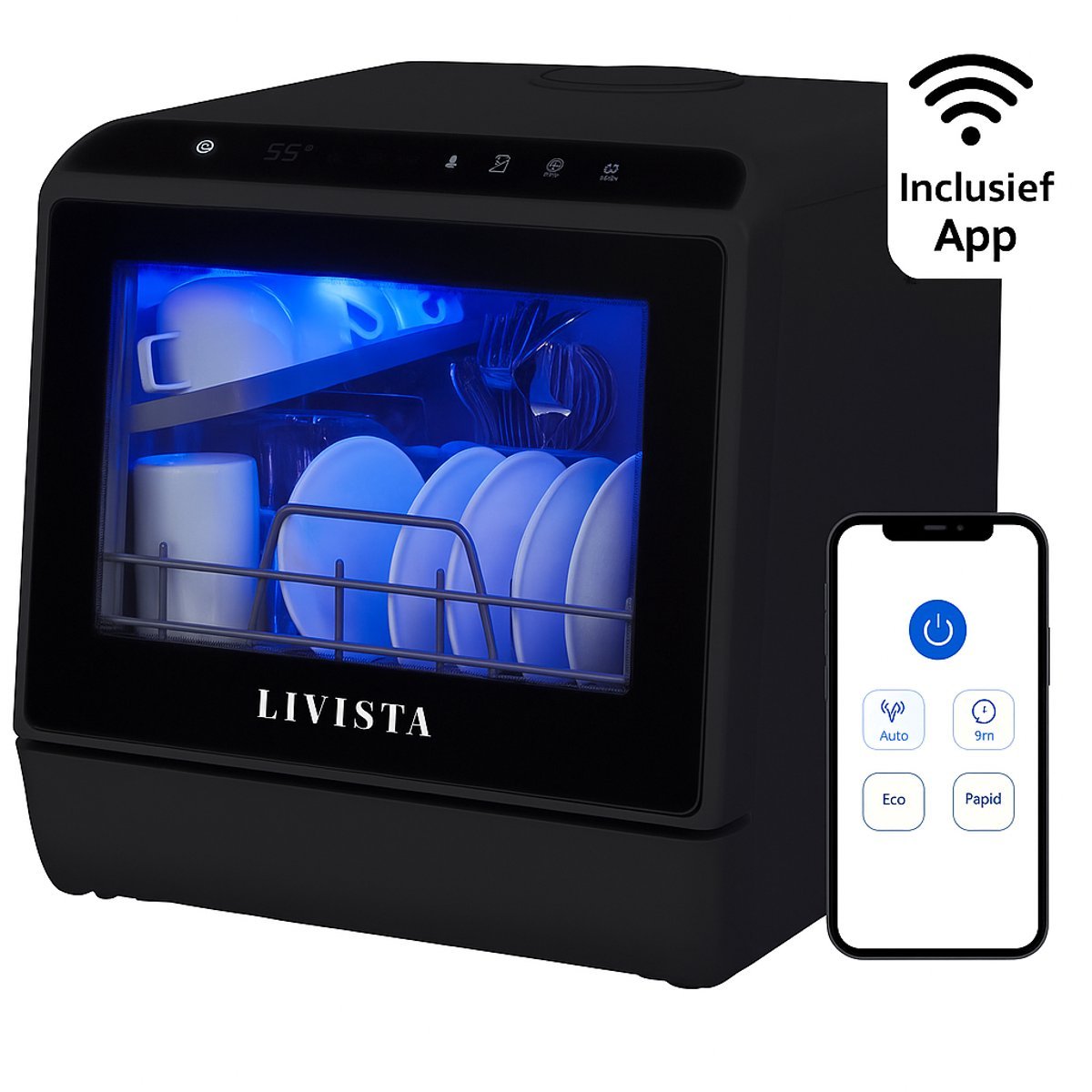Livista Mini Vaatwasser met App mini-vaatwasser