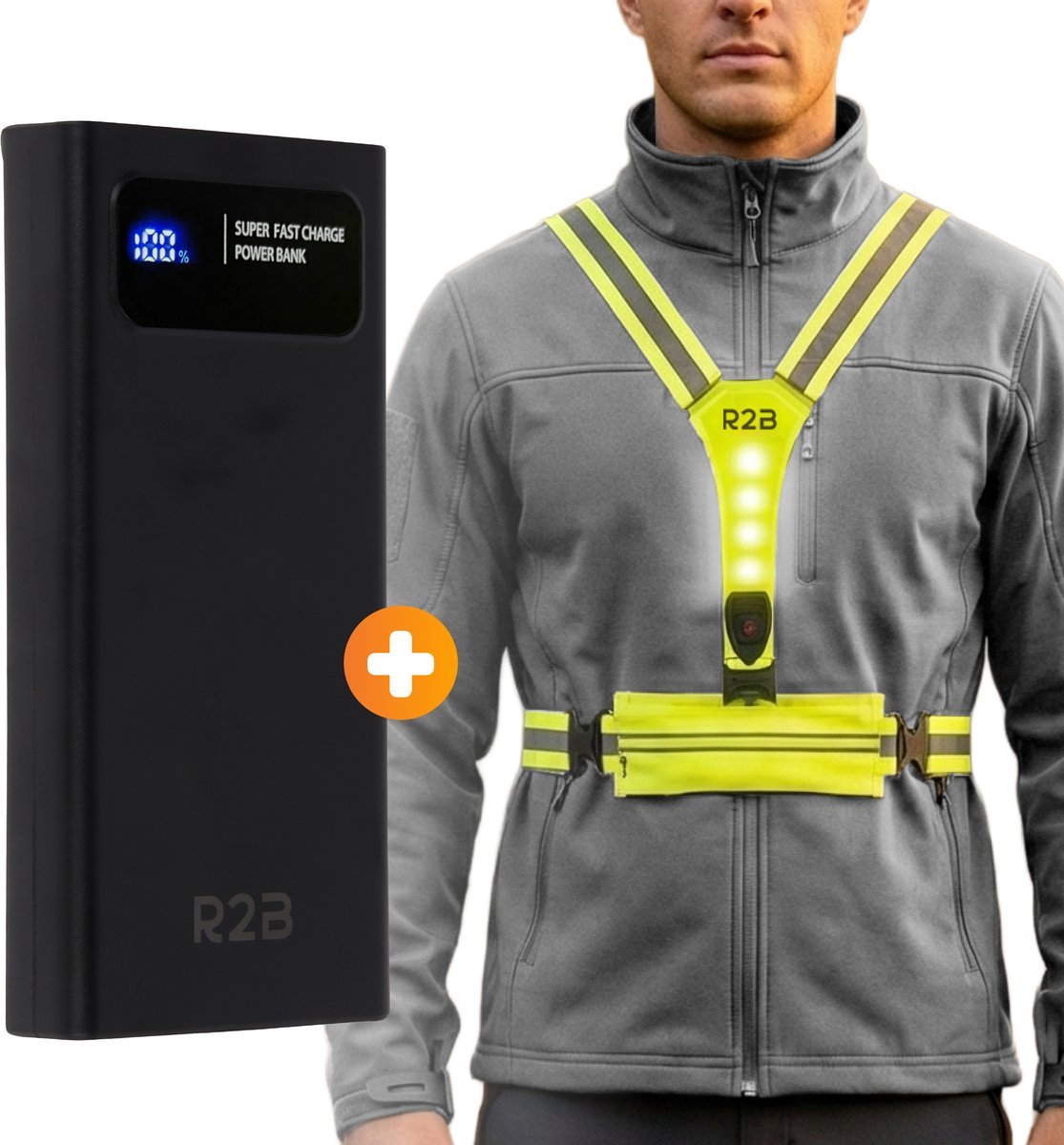 R2B Noodpakket met Powerbank en Veiligheidsvest