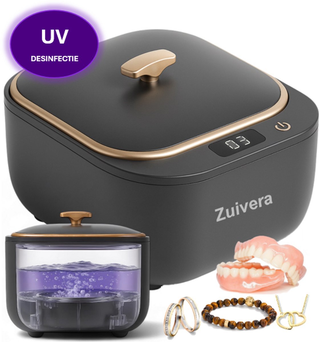 Zuivera Ultrasoon Reiniger 250 ml ultrasoon-reiniger