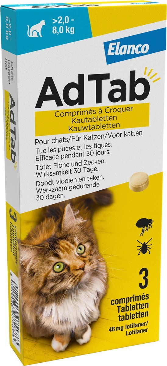 Elanco AdTab vlooienmiddel-katten